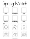 Spring Match Coloring Page