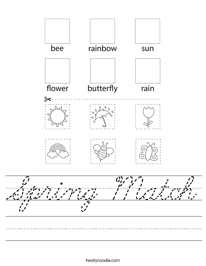 Spring Match Worksheet