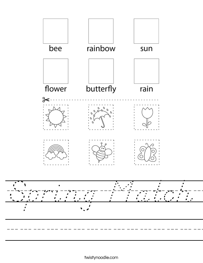 Spring Match Worksheet