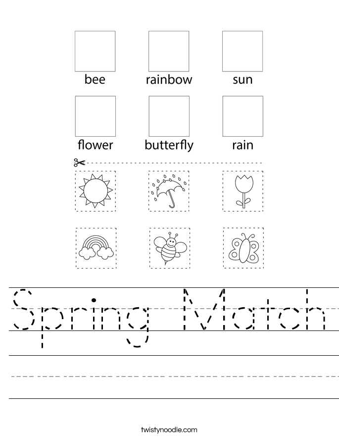 Spring Match Worksheet