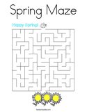 Spring Maze Coloring Page