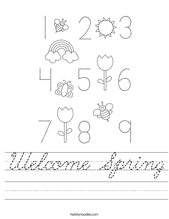 Welcome Spring Worksheet