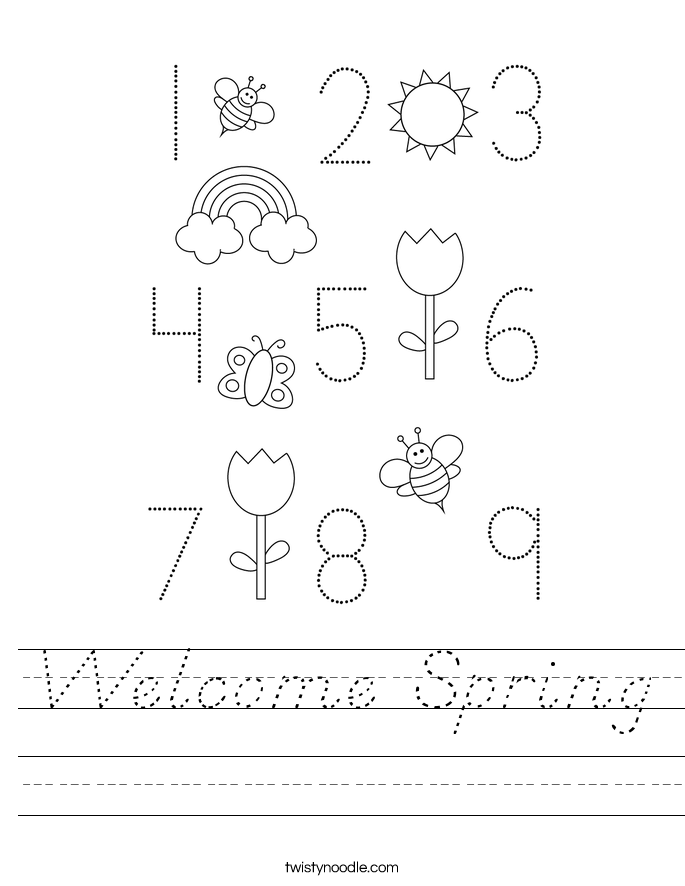 Welcome Spring Worksheet