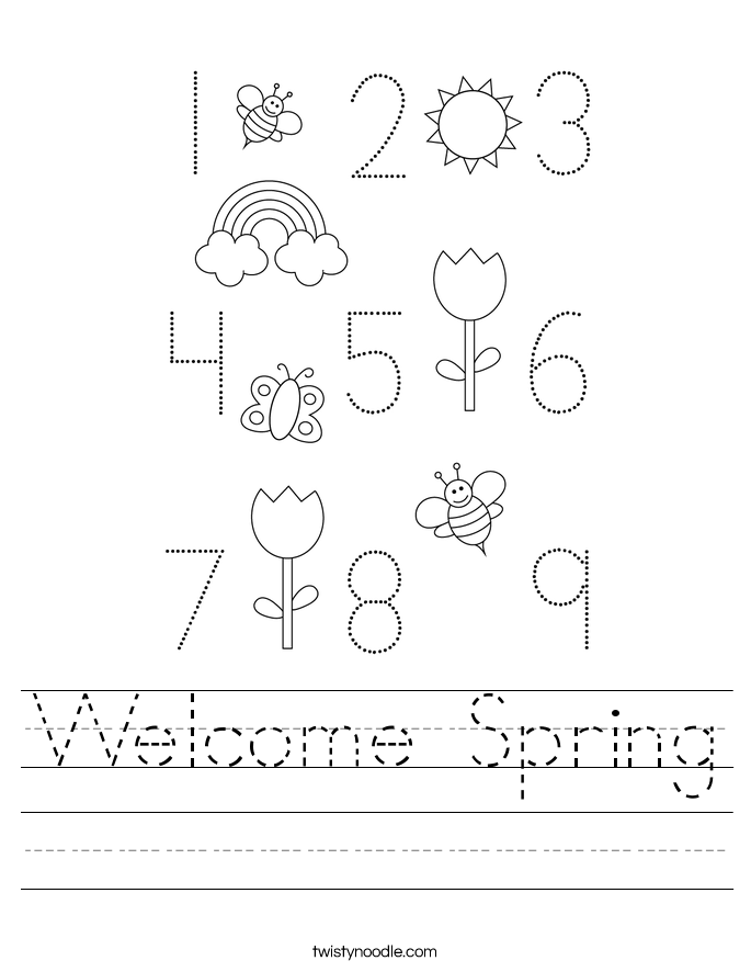 Welcome Spring Worksheet