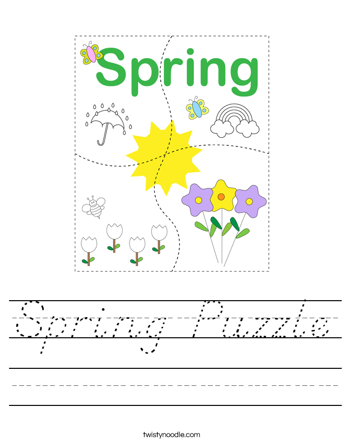 Spring Puzzle Worksheet