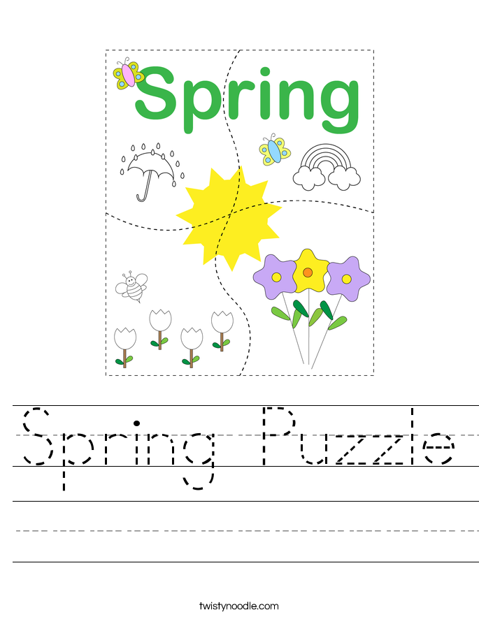 Spring Puzzle Worksheet
