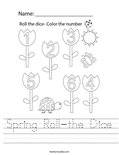 Spring Roll-the Dice Worksheet