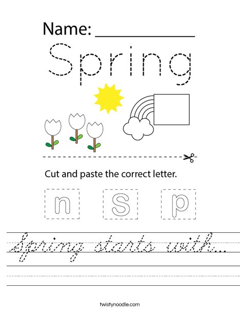 Spring starts with... Worksheet
