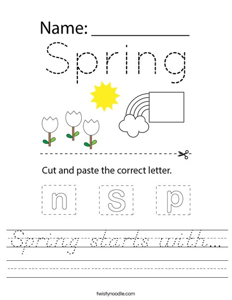 Spring starts with... Worksheet