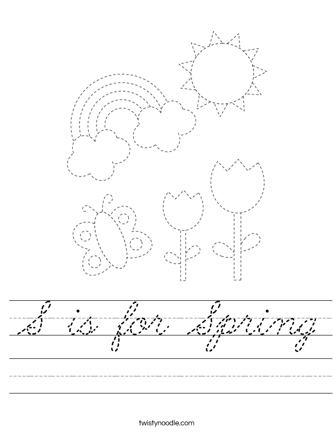 S is for Spring Worksheet