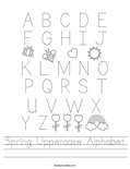 Spring Uppercase Alphabet Worksheet