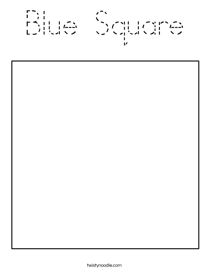 Blue Square Coloring Page