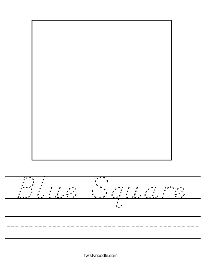 Blue Square Worksheet