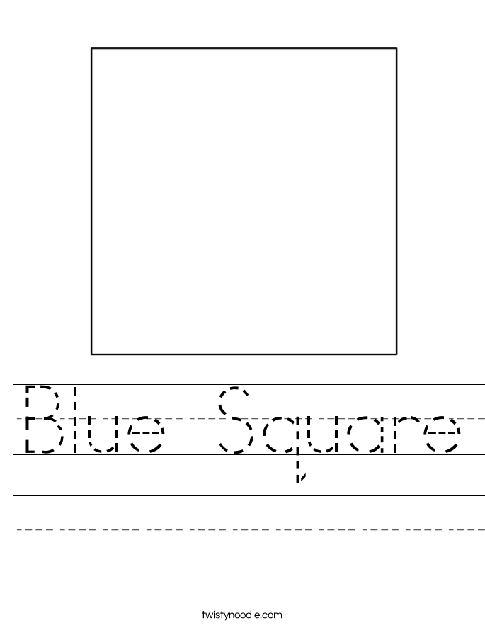 Blue Square Worksheet