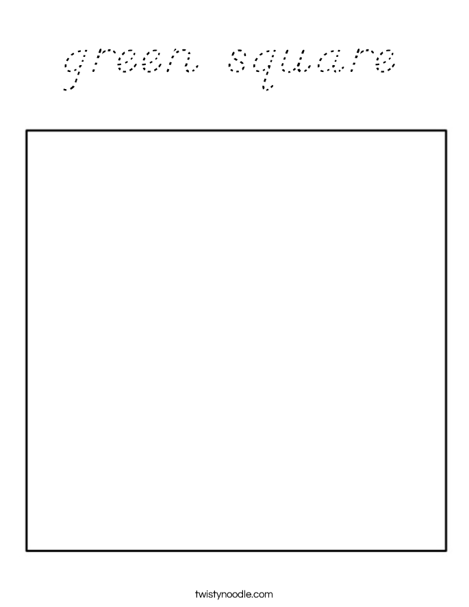 green square Coloring Page