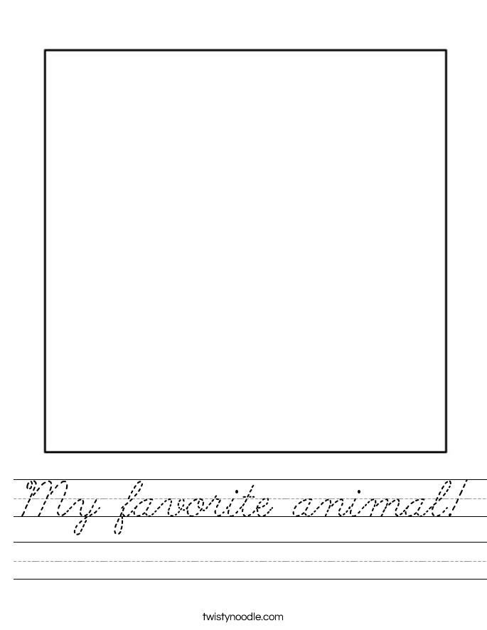My favorite animal! Worksheet