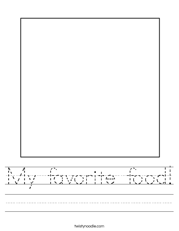 My favorite food Worksheet - Twisty Noodle