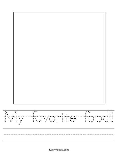 my favorite food worksheet  twisty noodle