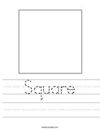 Square Handwriting Sheet