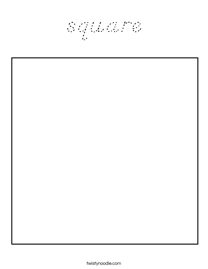 square Coloring Page