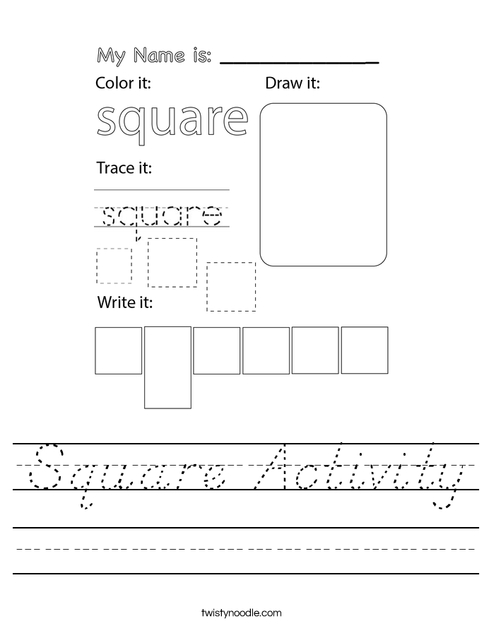 Square Activity Worksheet