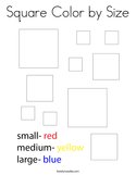 Square Color by Size Coloring Page