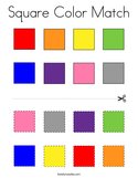 Square Color Match Coloring Page