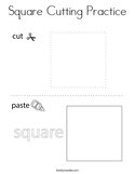 Square Cutting Practice Coloring Page