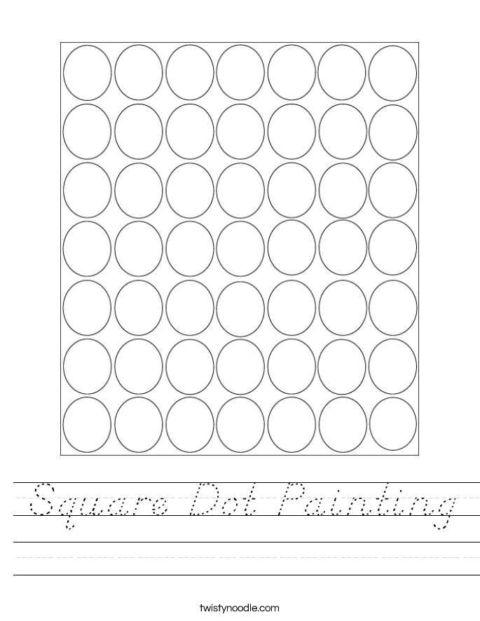 Square Dot Painting Worksheet