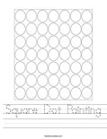 Square Dot Painting Worksheet