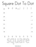 Square Dot To Dot Coloring Page