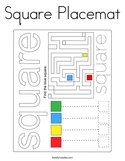 Square Placemat Coloring Page