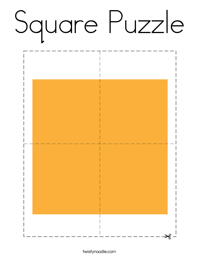 Square Puzzle Coloring Page