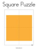 Square Puzzle Coloring Page