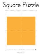 Square Puzzle Coloring Page