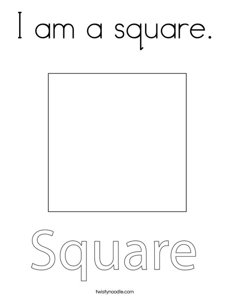 Square with Hat Coloring Page