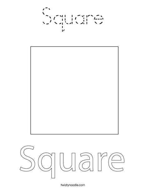 Square with Hat Coloring Page