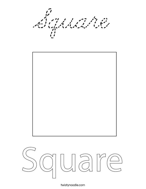 Square with Hat Coloring Page