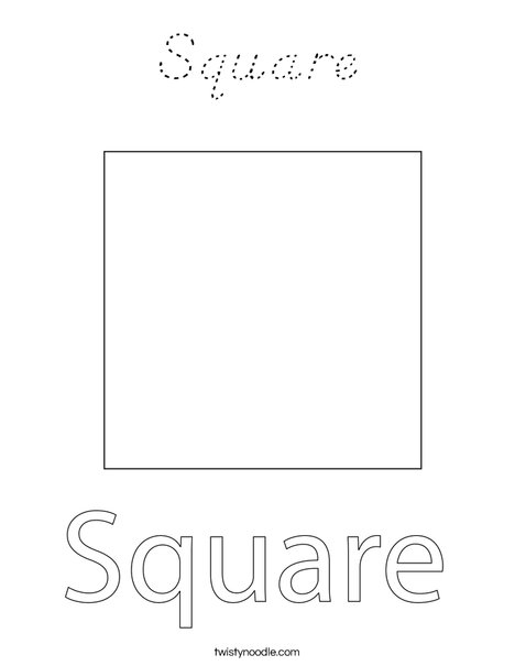Square with Hat Coloring Page