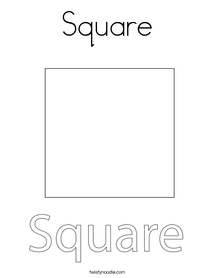 Square Coloring Page