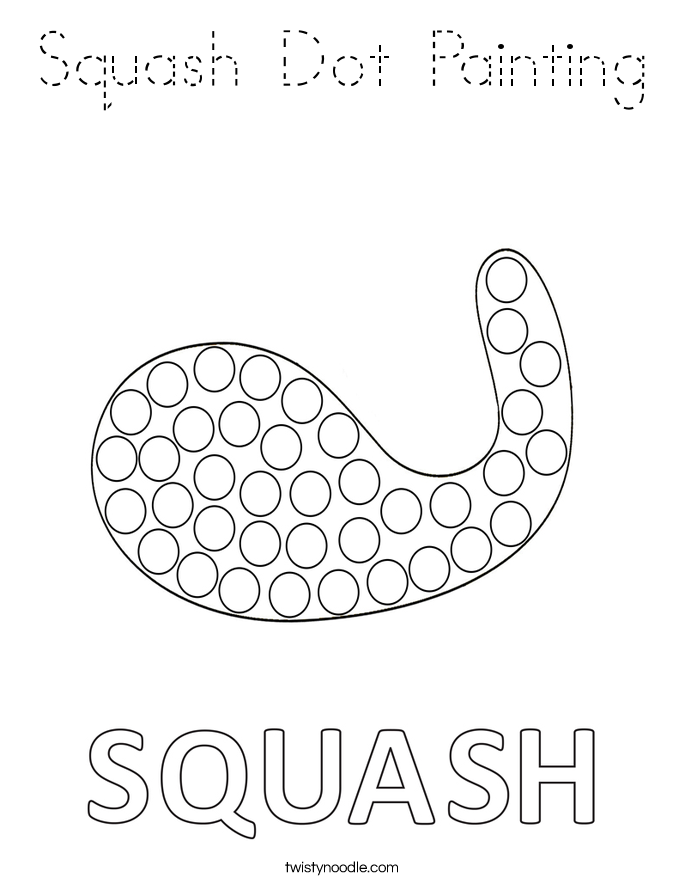 Squash Dot Painting Coloring Page