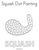 Squash Dot Painting Coloring Page