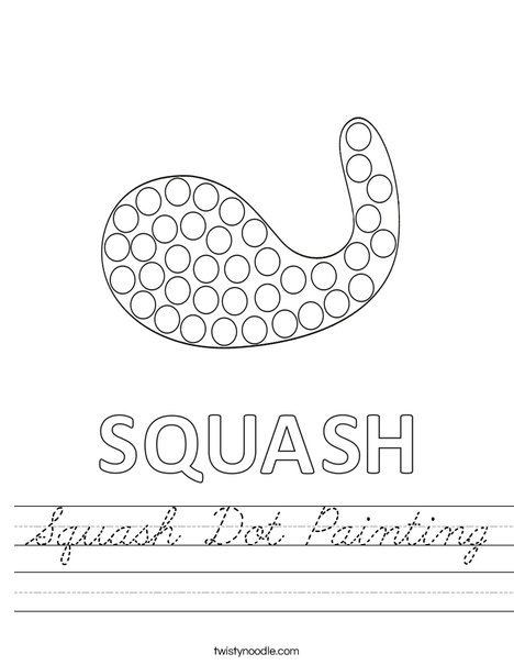 Squash Dot Painting Worksheet