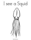 I see a Squid Coloring Page