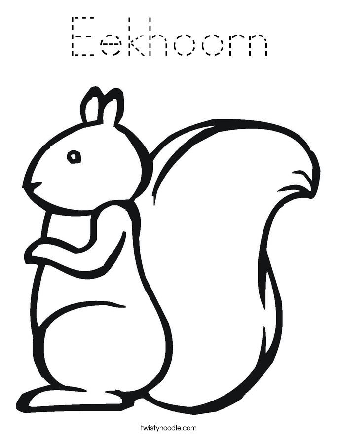 Eekhoorn Coloring Page