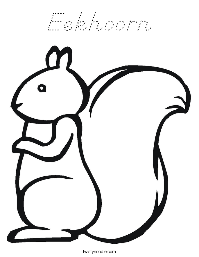 Eekhoorn Coloring Page
