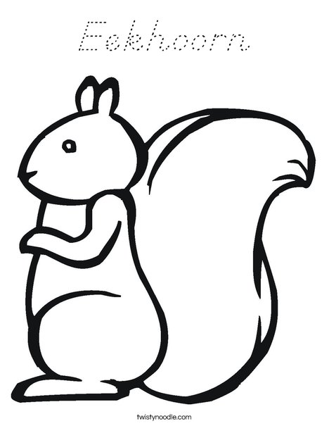 Squirrel2 Coloring Page