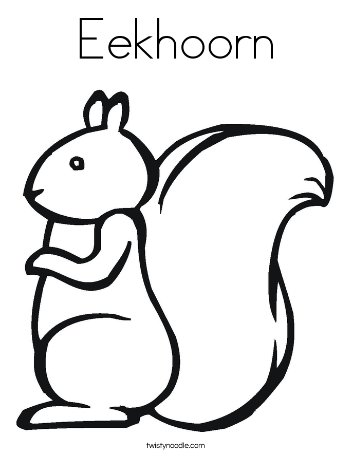 Eekhoorn Coloring Page