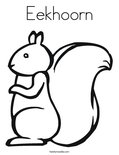 Eekhoorn Coloring Page