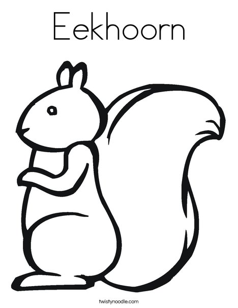 Squirrel2 Coloring Page